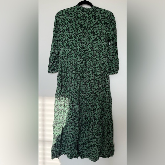 Madewell Button-Front Tiered Midi Dress - Picture 4 of 6